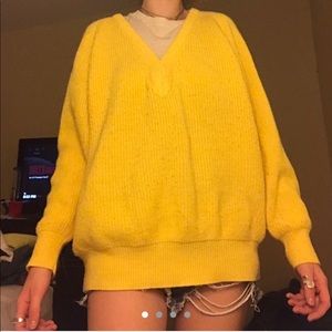 yellow sweatshirt
